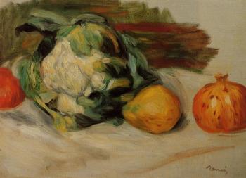 Pierre Auguste Renoir : Cauliflower and Pomegranates